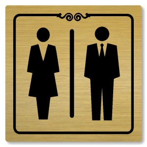 WC společné, 100x100mm, zlatá, Texas